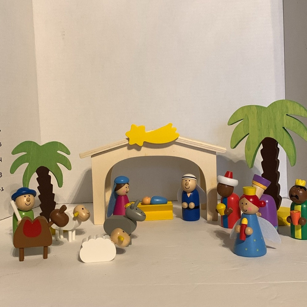 Adorable wooden Nativity scene, 15 pieces. Excellent condition. ππ«π΄πΌπ»π« - Picture 2 of 7